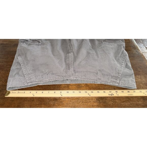 Men's Gray Faded Glory Cargo 42 Shorts 10" Inseam Cotton - Picture 5 of 5